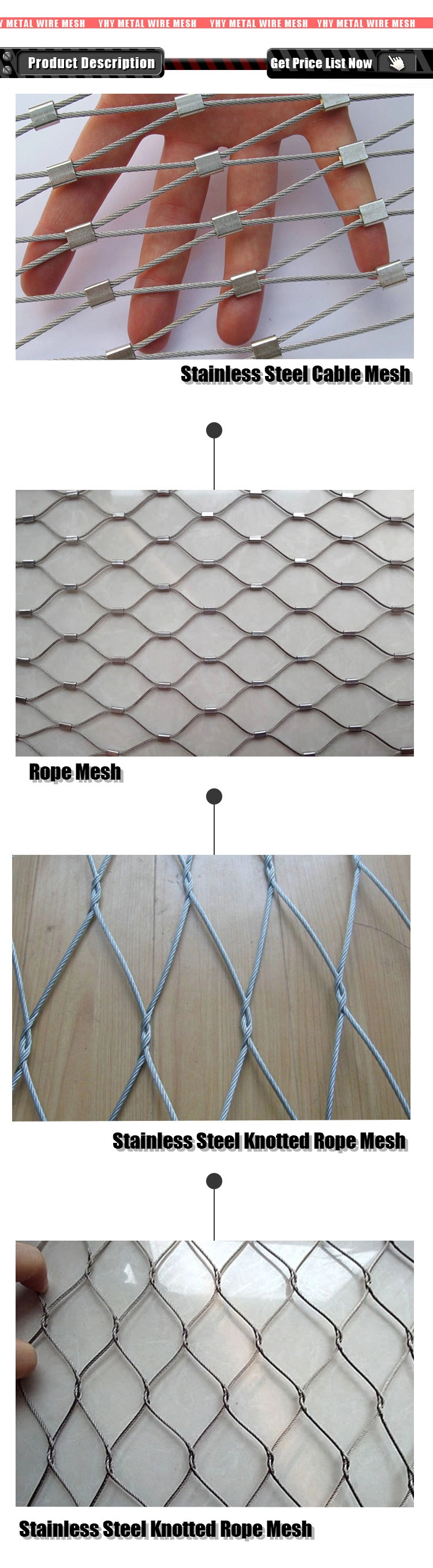 Stainless Steel Cable Net Tubular Frame